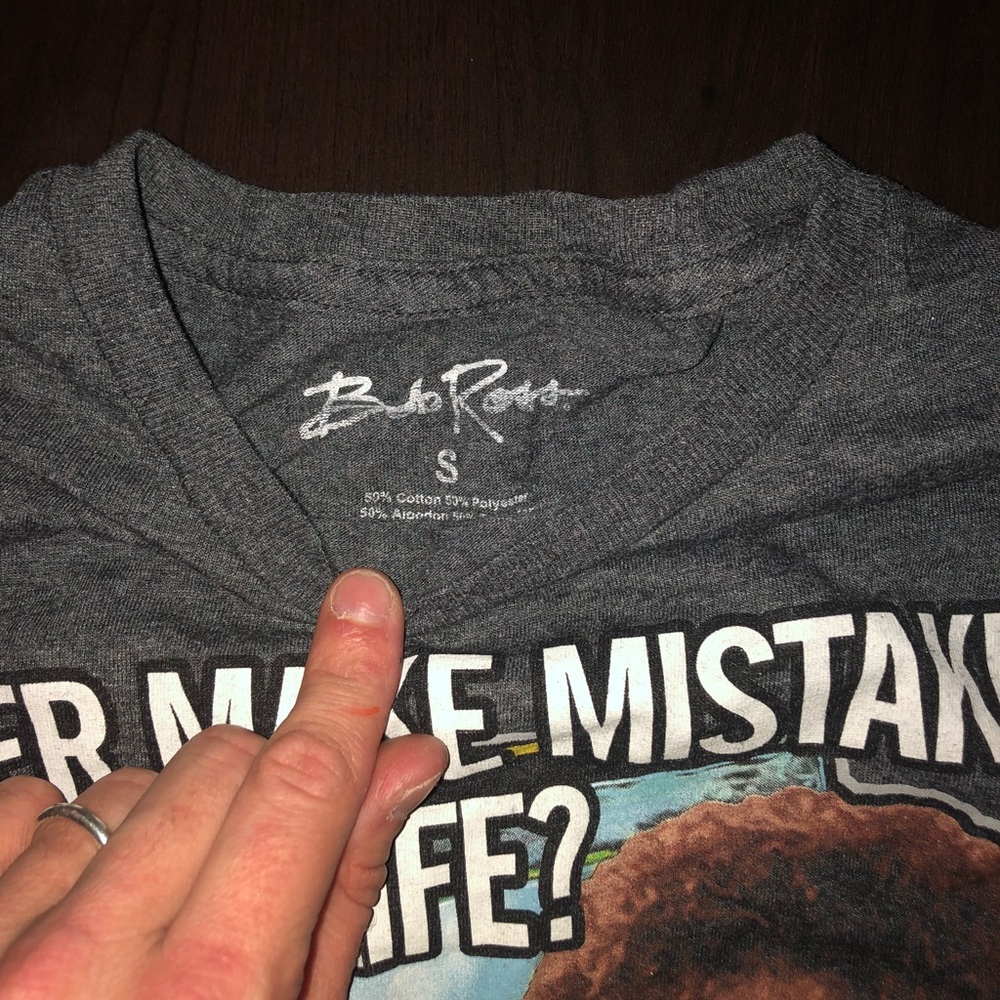 Grey Bob Ross T shirt